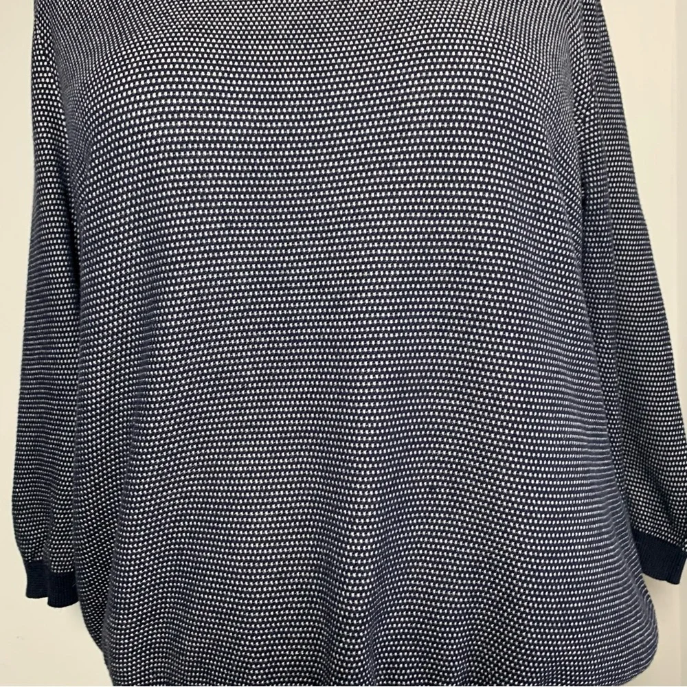Peter Hahn Women's Knit Jumper Navy White Mix Long Sleeve Pullover Casual UK 22 - Picture 4 of 15